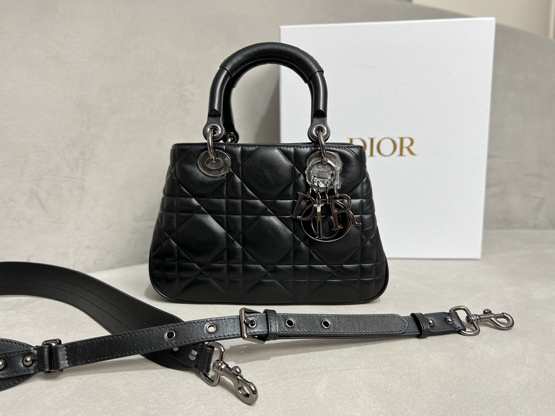 Dior Lady Handbags Crossbody & Shoulder Bags Black Cowhide