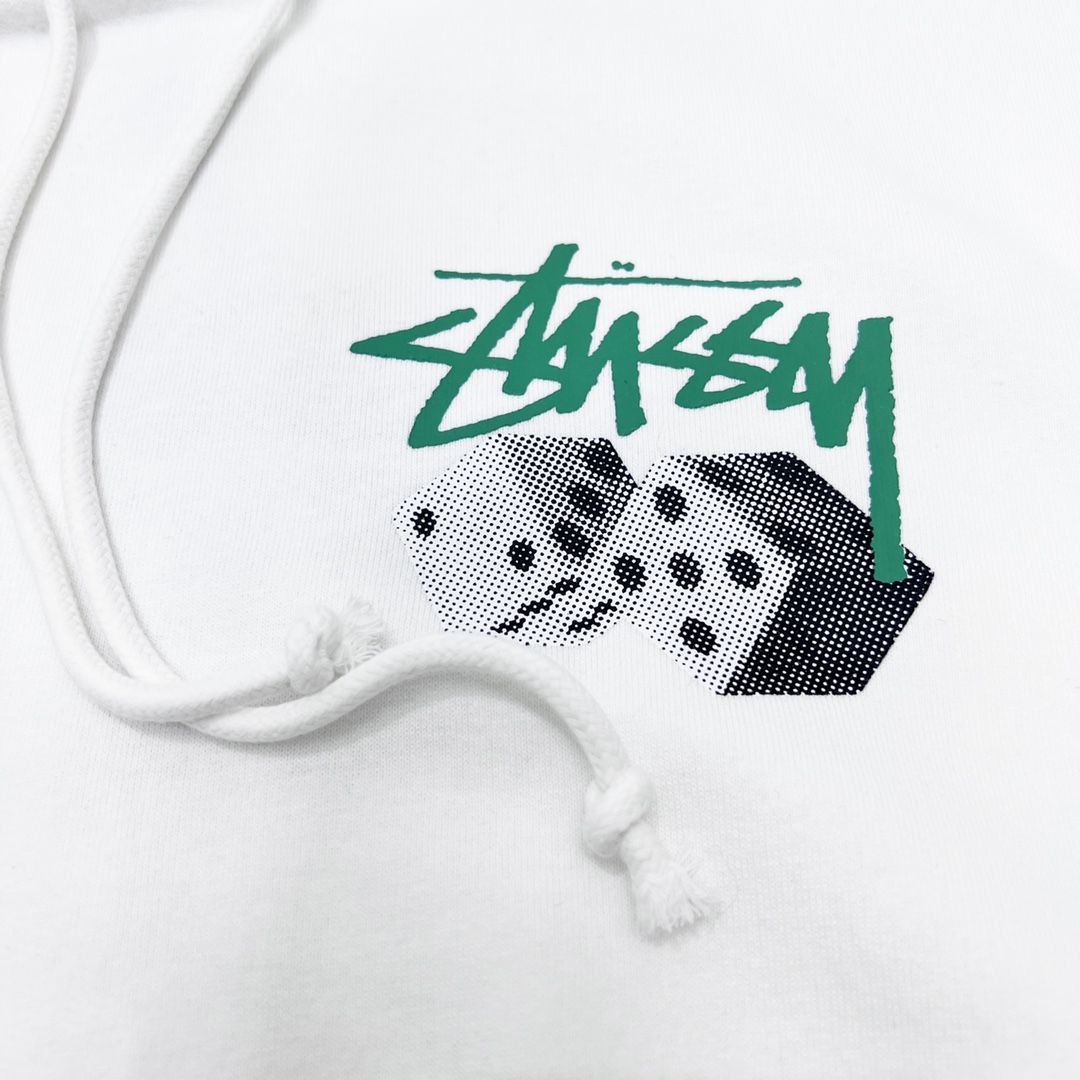 Stussy/斯图西 22FW秋冬新款筛子印花连帽卫衣