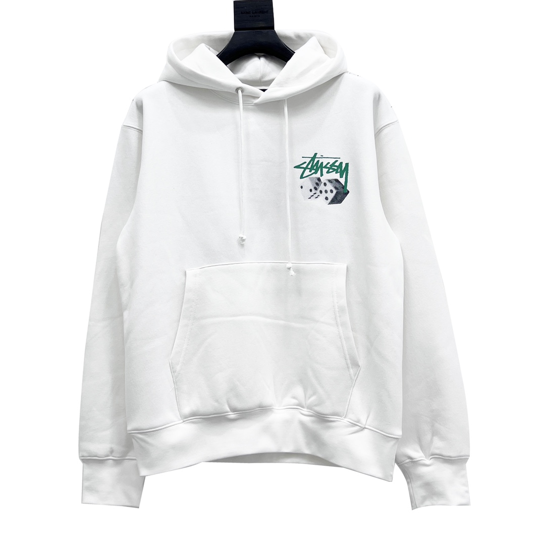 Stussy/斯图西 22FW秋冬新款筛子印花连帽卫衣