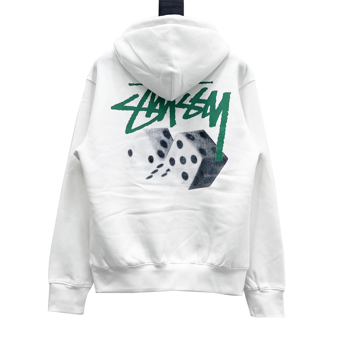 Stussy/斯图西 22FW秋冬新款筛子印花连帽卫衣