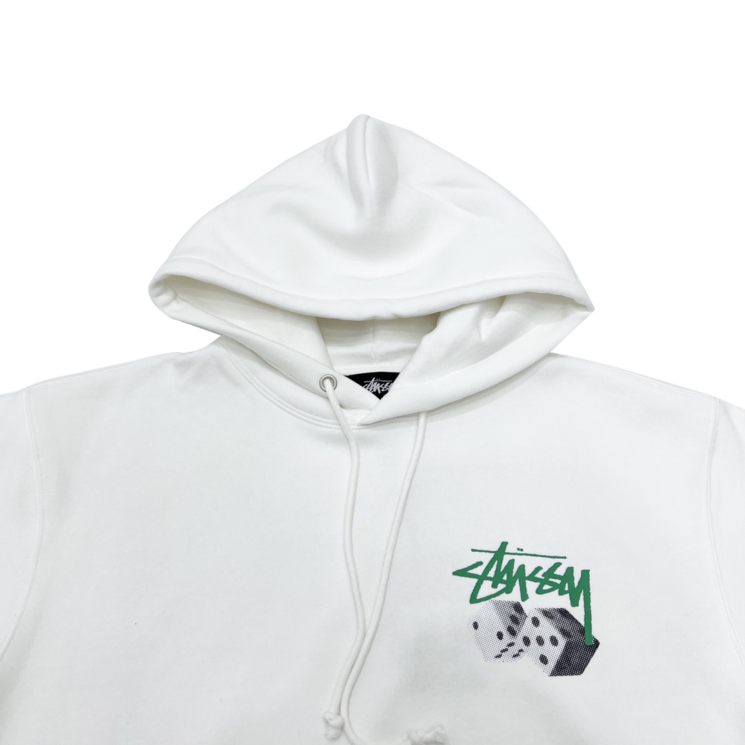 Stussy/斯图西 22FW秋冬新款筛子印花连帽卫衣