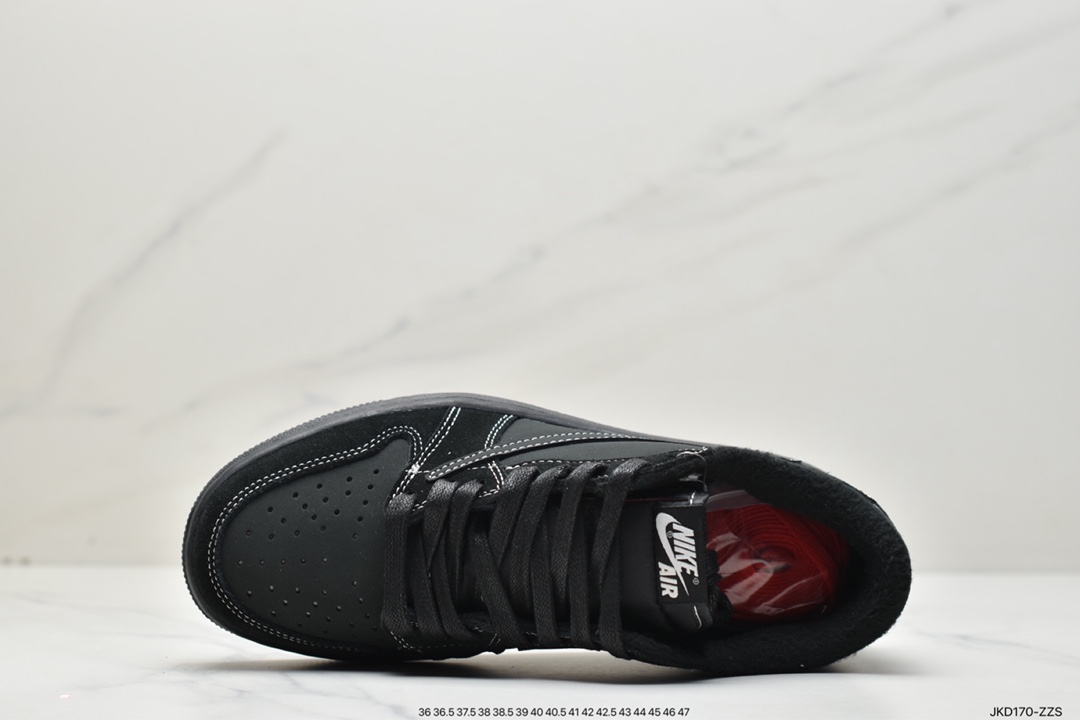 160 Travis Scott x Air Jordan 1 Low OG TS ” Black/Phantom ” 黑武士篮球鞋 DM7866-001