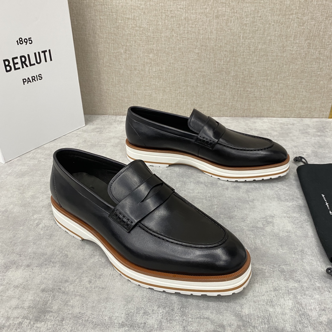 Berlut*布鲁提新品乐福鞋官方特