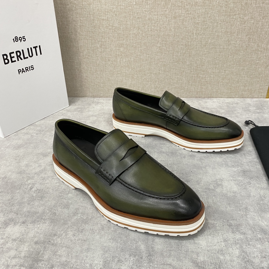 Berlut*布鲁提新品乐福鞋官方特