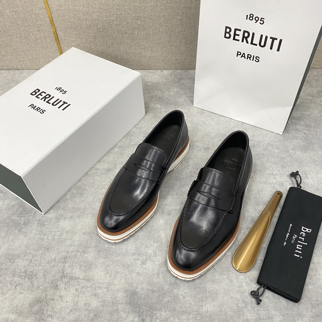 Berlut*布鲁提新品乐福鞋官方特