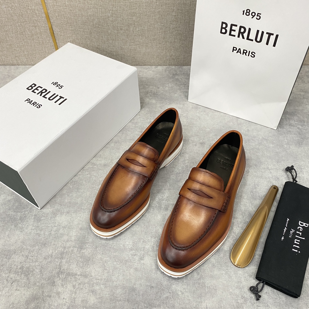 Berlut*布鲁提新品乐福鞋官方特