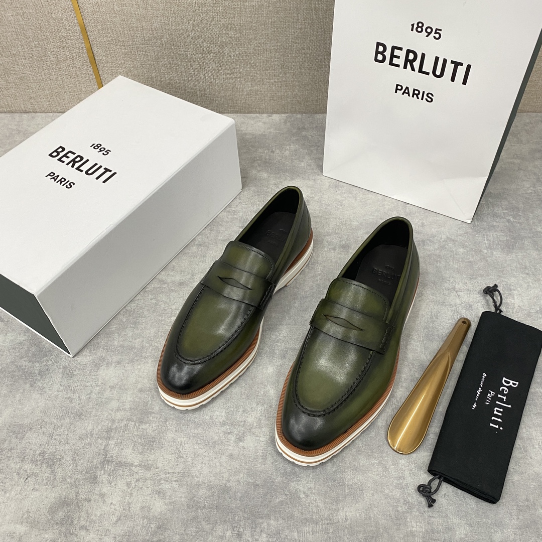 Berlut*布鲁提新品乐福鞋官方特