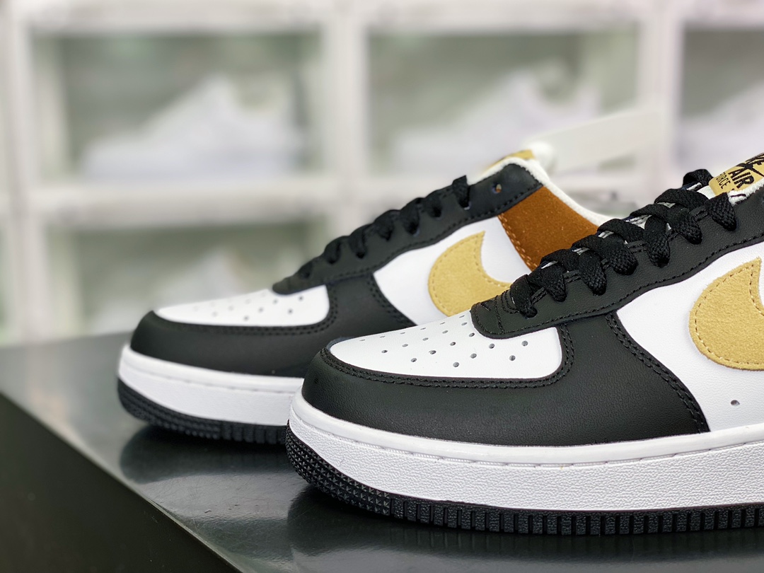 200  Air Force 1’07 Low"Black/White/Brown"空军一号经典低帮百搭休闲运动板鞋“黑白棕黄”FB3355-200