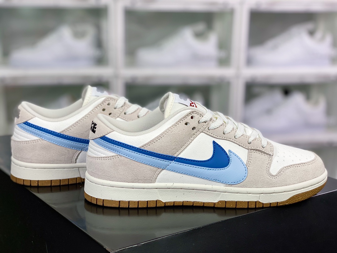 200 SB Dunk Low SE"85 Grey Blue"扣篮系列低帮休闲运动滑板板鞋“麂皮灰蓝双钩”DO9457-100