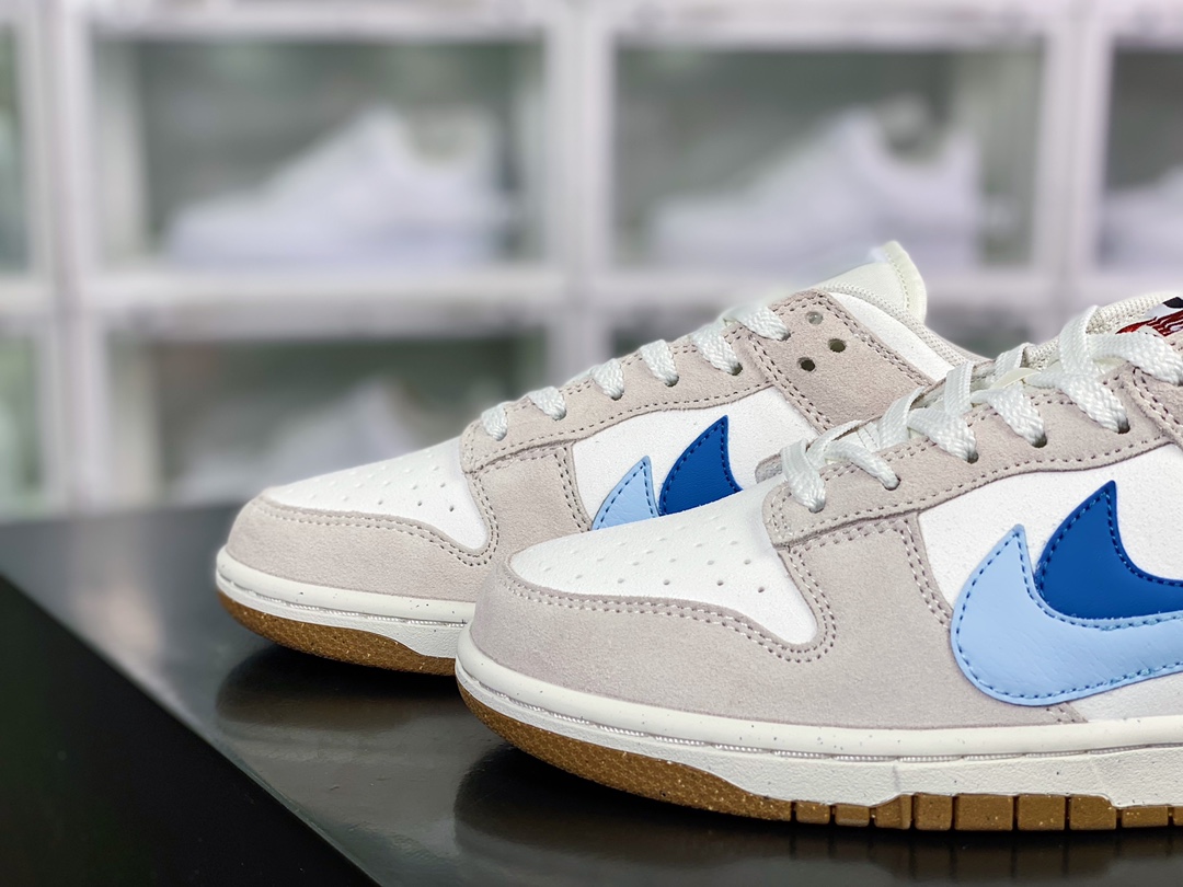 200 SB Dunk Low SE"85 Grey Blue"扣篮系列低帮休闲运动滑板板鞋“麂皮灰蓝双钩”DO9457-100