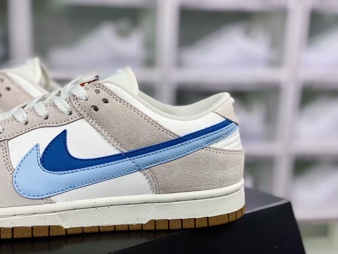 200 SB Dunk Low SE"85 Grey Blue"扣篮系列低帮休闲运动滑板板鞋“麂皮灰蓝双钩”DO9457-100