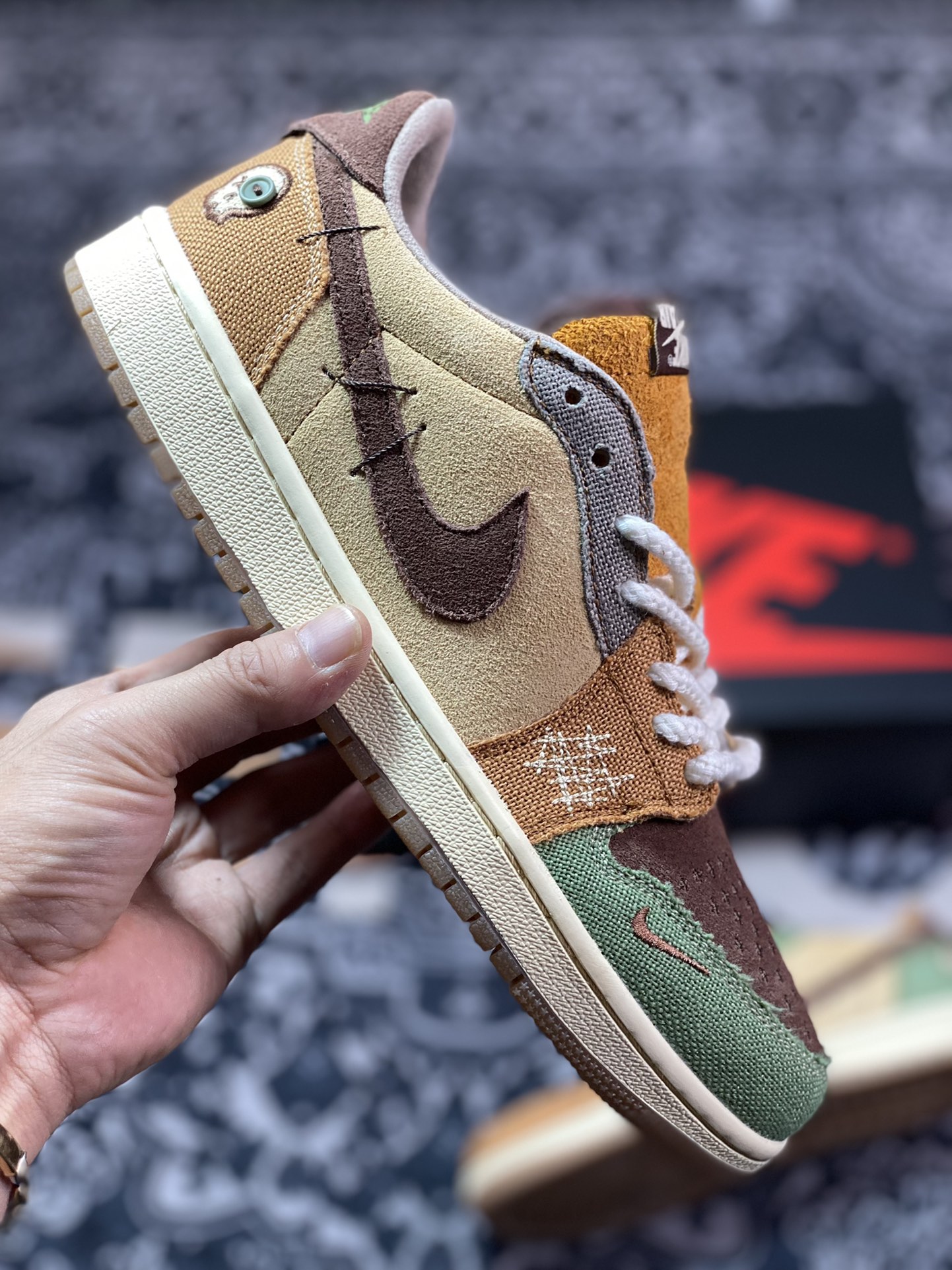 200 Zion Williamson x Air Jordan 1 Low 联名巫毒棕色 DZ7292-200