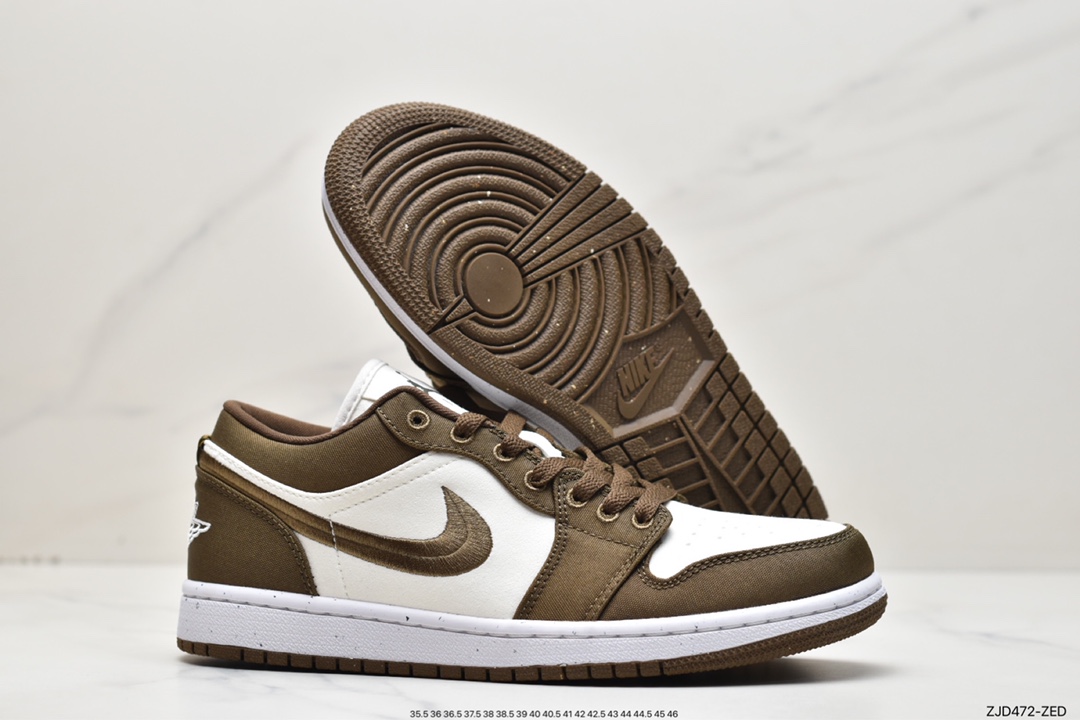 Air Jordan 1 Low Shallow Olive Toe AJ1 Joe 1 Low Top Casual Sneakers DV0426-301