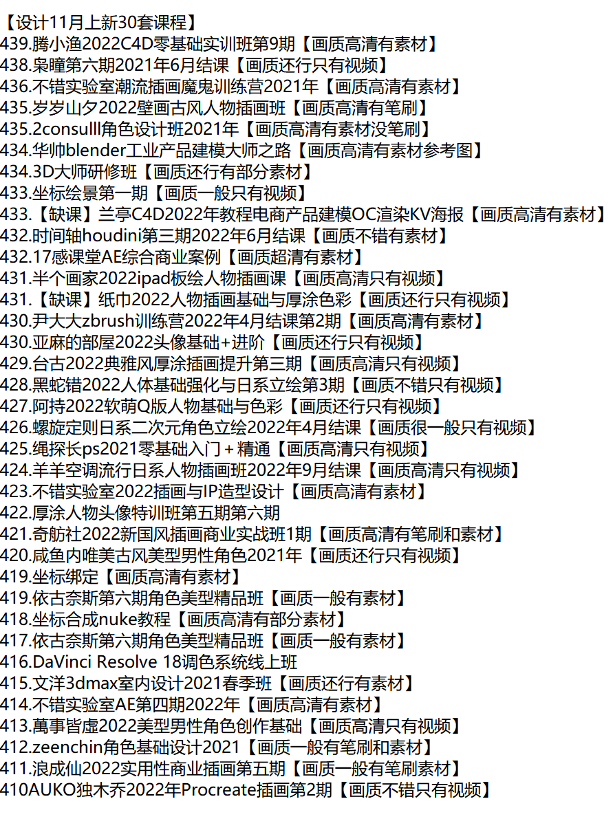 【设计会员11?上新30套课】