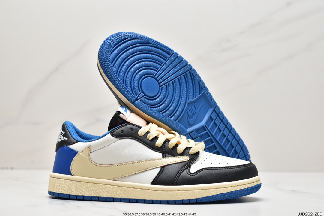 130 fragment design x Travis Scott x Air Jordan 1 Low OG SP AJ1经典低帮篮球鞋CQ4277-105