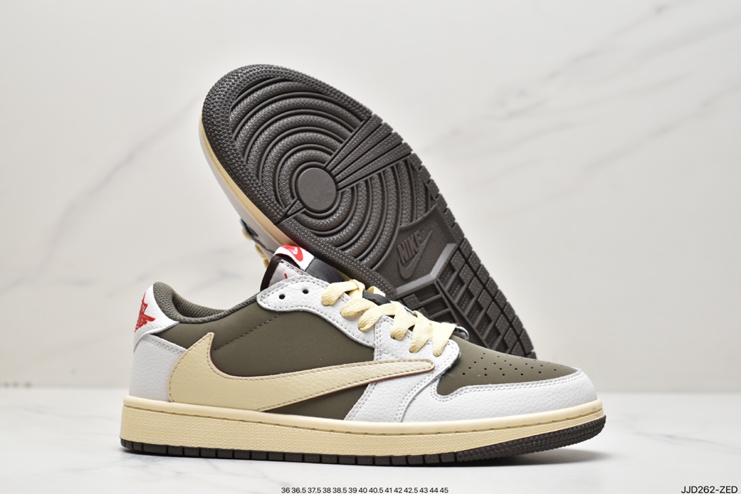 130 fragment design x Travis Scott x Air Jordan 1 Low OG SP AJ1经典低帮篮球鞋CQ4277-105