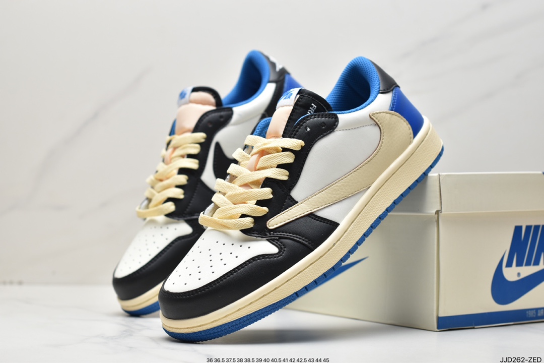 130 fragment design x Travis Scott x Air Jordan 1 Low OG SP AJ1经典低帮篮球鞋CQ4277-105