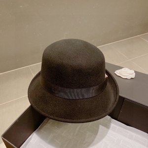 Celine Hats Straw Hat Black Wool