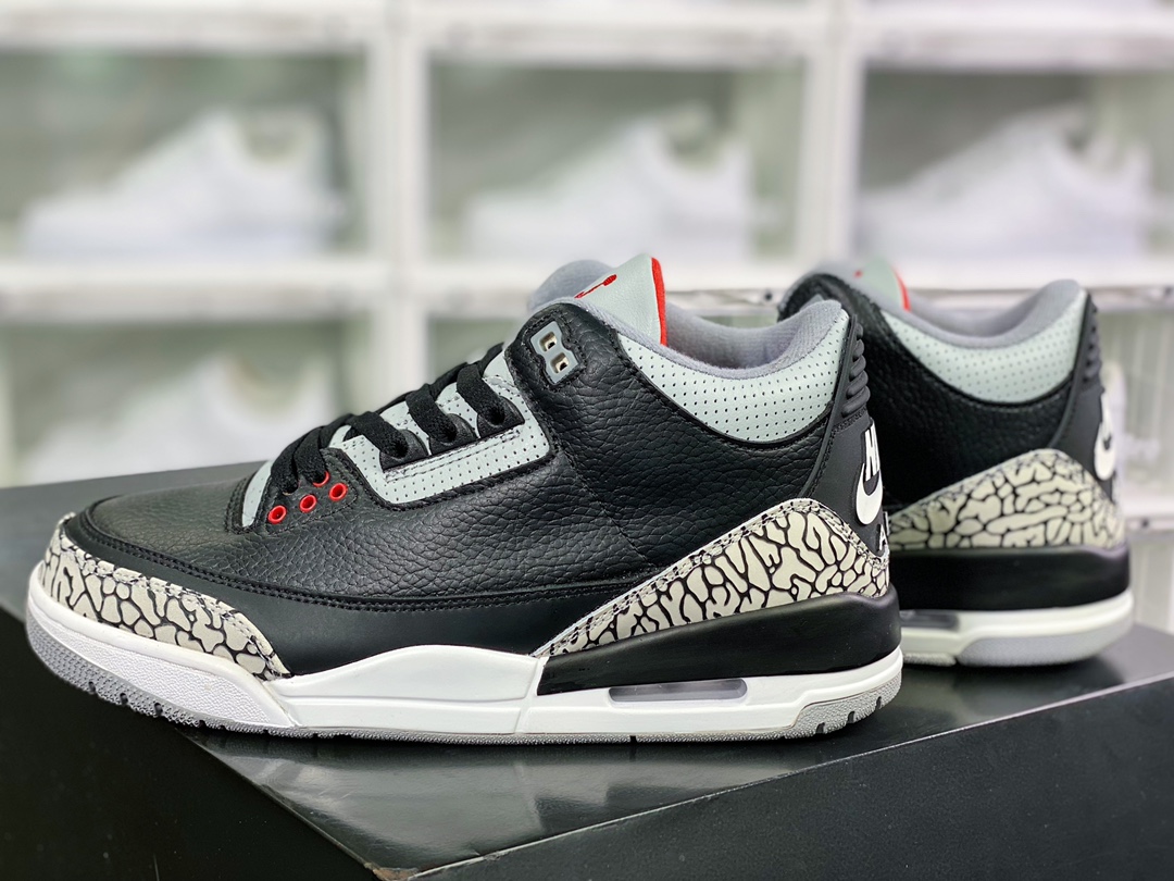 300 Air Jordan 3 Retro OG”Black Cement”迈克尔·乔丹AJ3代中帮“黑水泥爆裂纹”854262-001