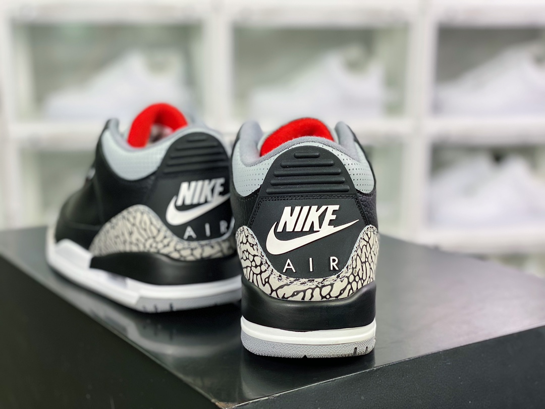 300 Air Jordan 3 Retro OG”Black Cement”迈克尔·乔丹AJ3代中帮“黑水泥爆裂纹”854262-001