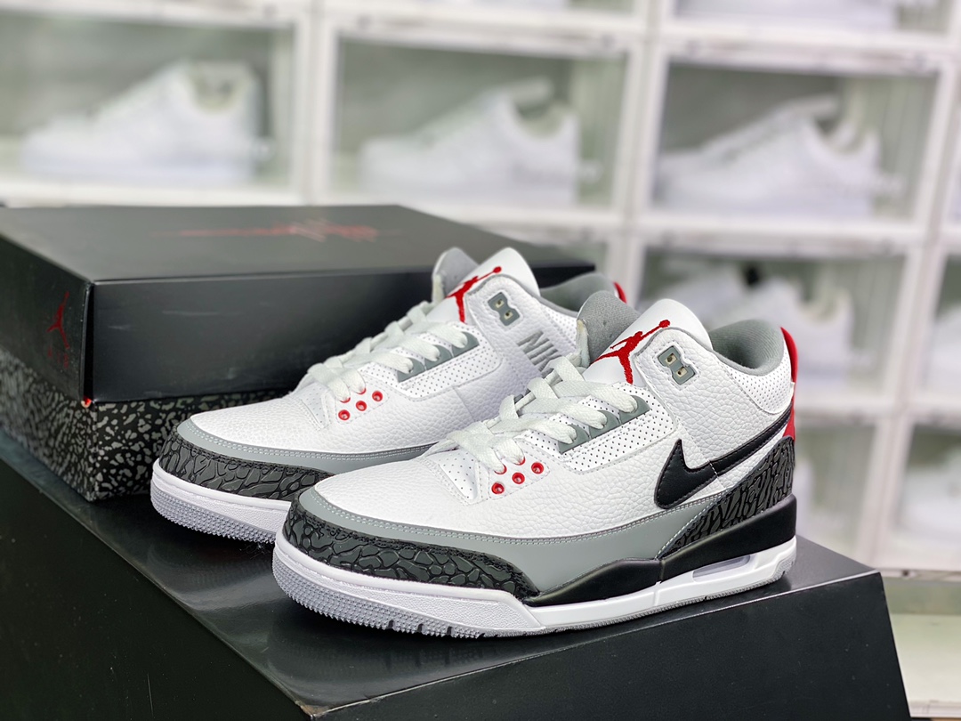 300 Air Jordan 3 Retro NRG”Tinker ”迈克尔·乔丹AJ3代中帮篮球鞋“手稿白水泥钩子 ”AQ3835-160