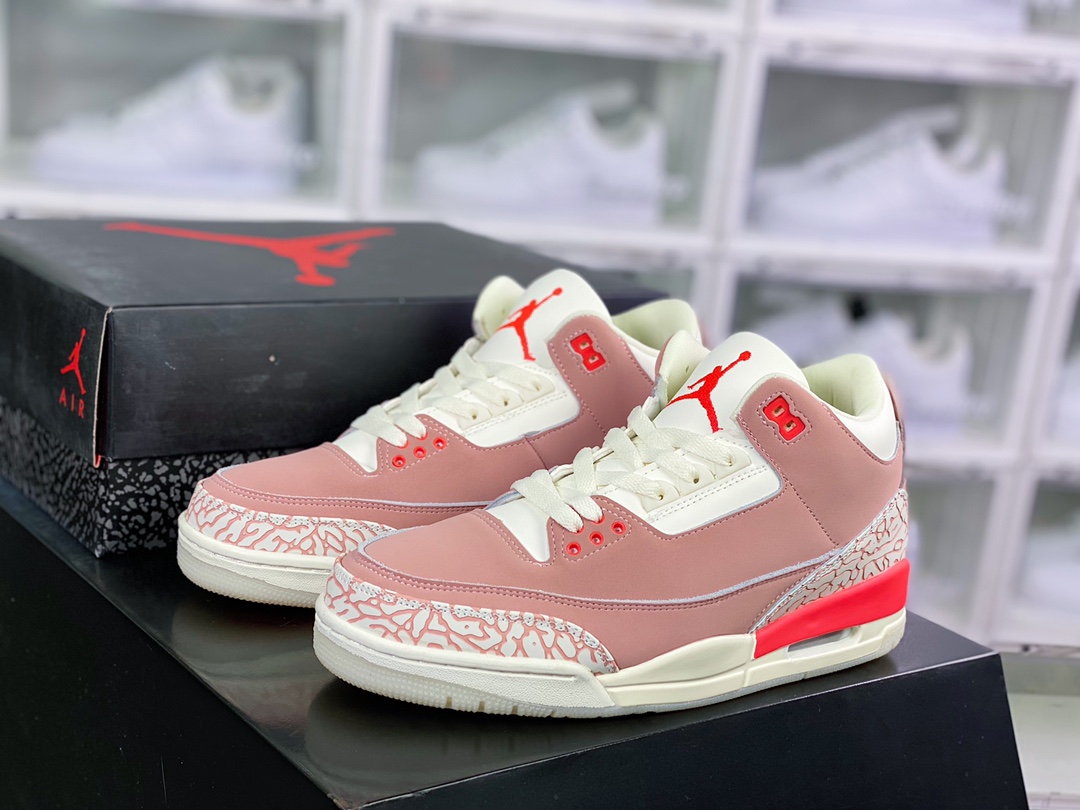 300 Wmns Air Jordan 3 Retro”Rust Pink”迈克尔·乔丹AJ3代中帮篮球鞋CK9246-600