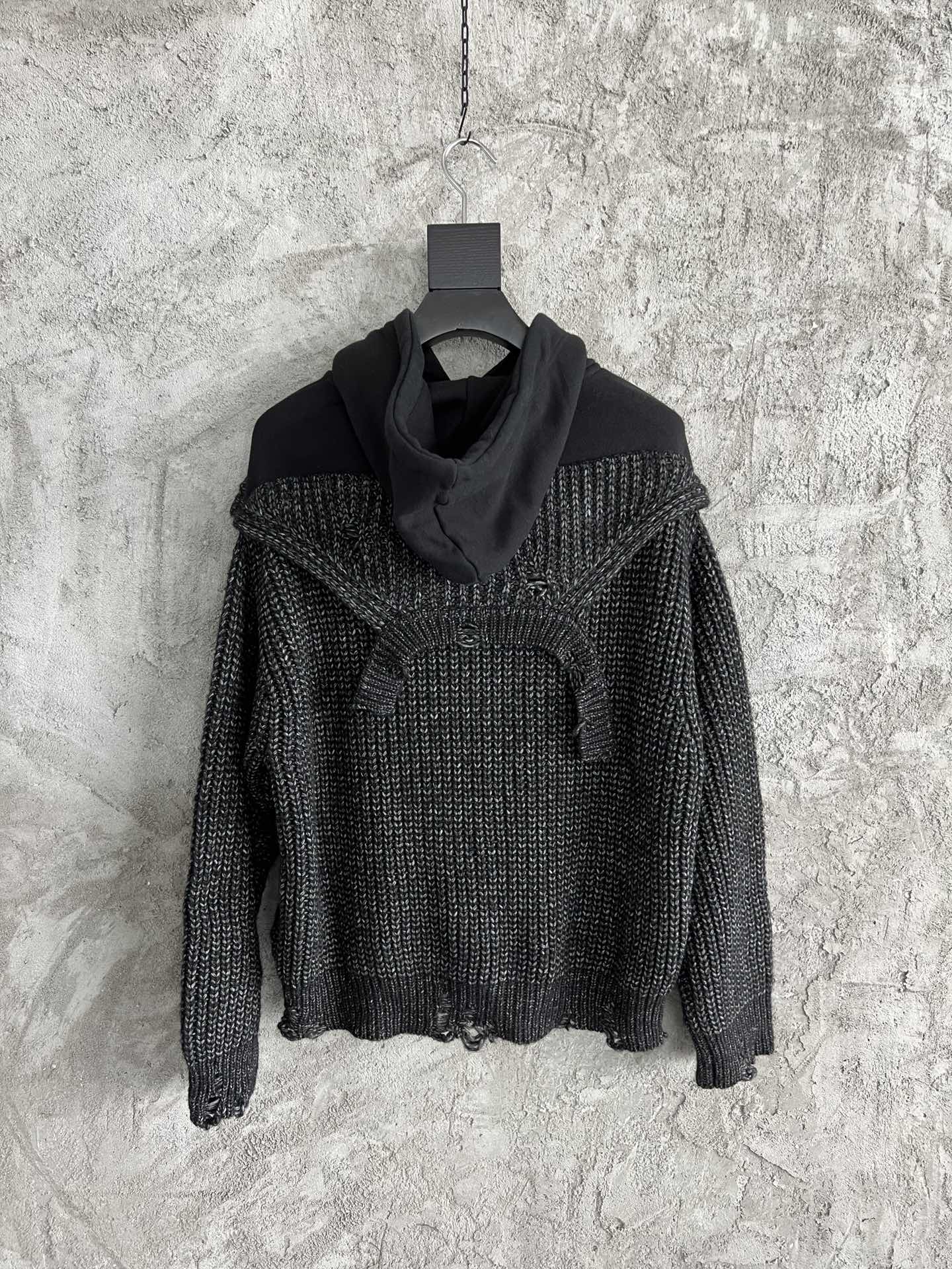 Maison MIHARA YASUHIRO Two-Piece Knit Pullover Hoodie In Mixed Fabric 9 i1669803981 2852 7