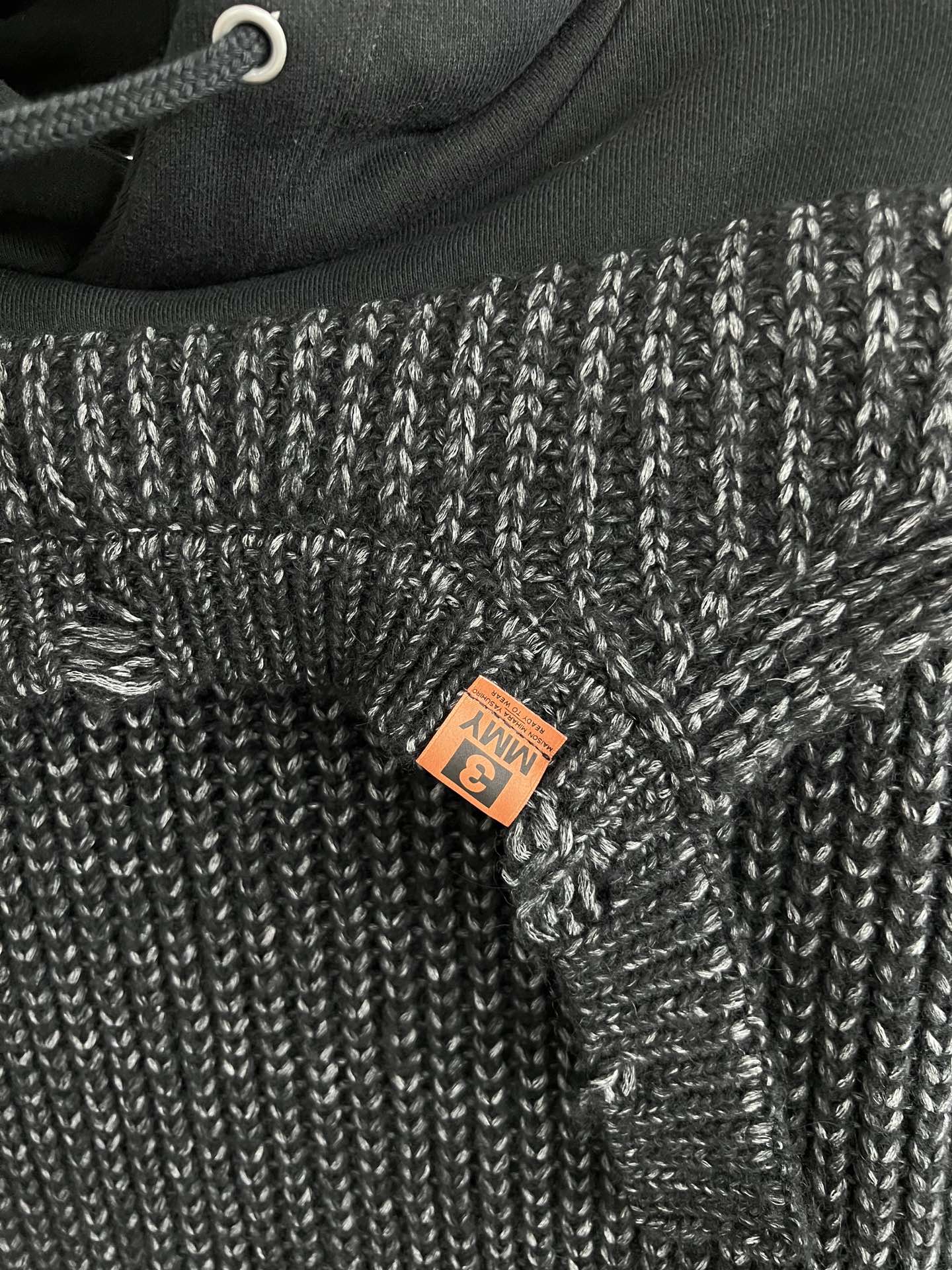 Maison MIHARA YASUHIRO Two-Piece Knit Pullover Hoodie In Mixed Fabric 4 i1669803981 3231 2