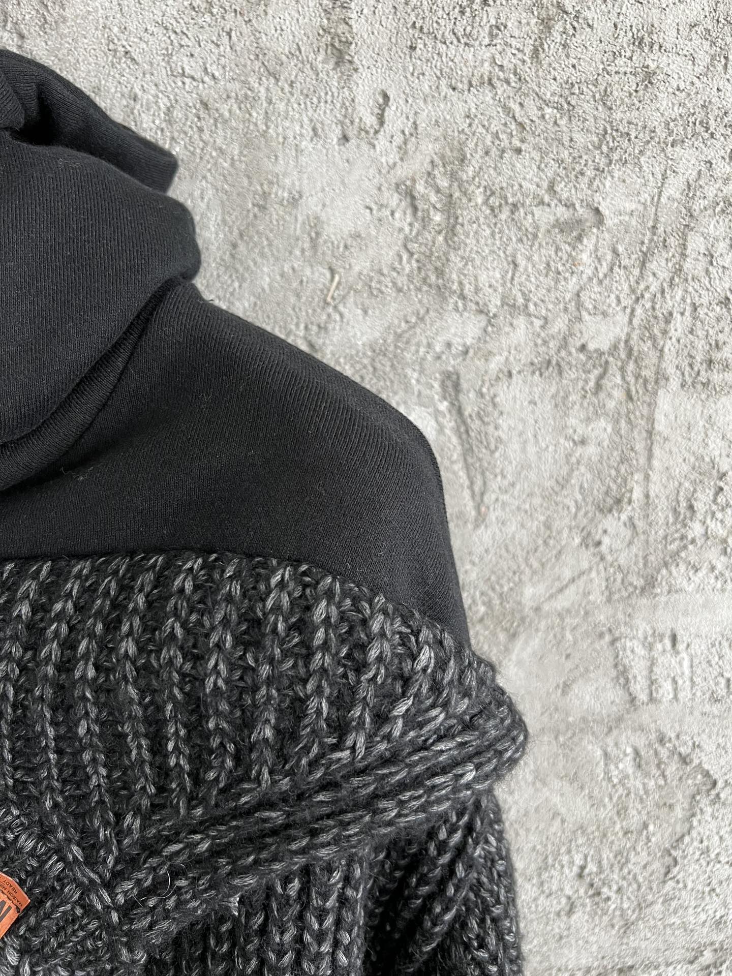 Maison MIHARA YASUHIRO Two-Piece Knit Pullover Hoodie In Mixed Fabric 5 i1669803981 3607 3