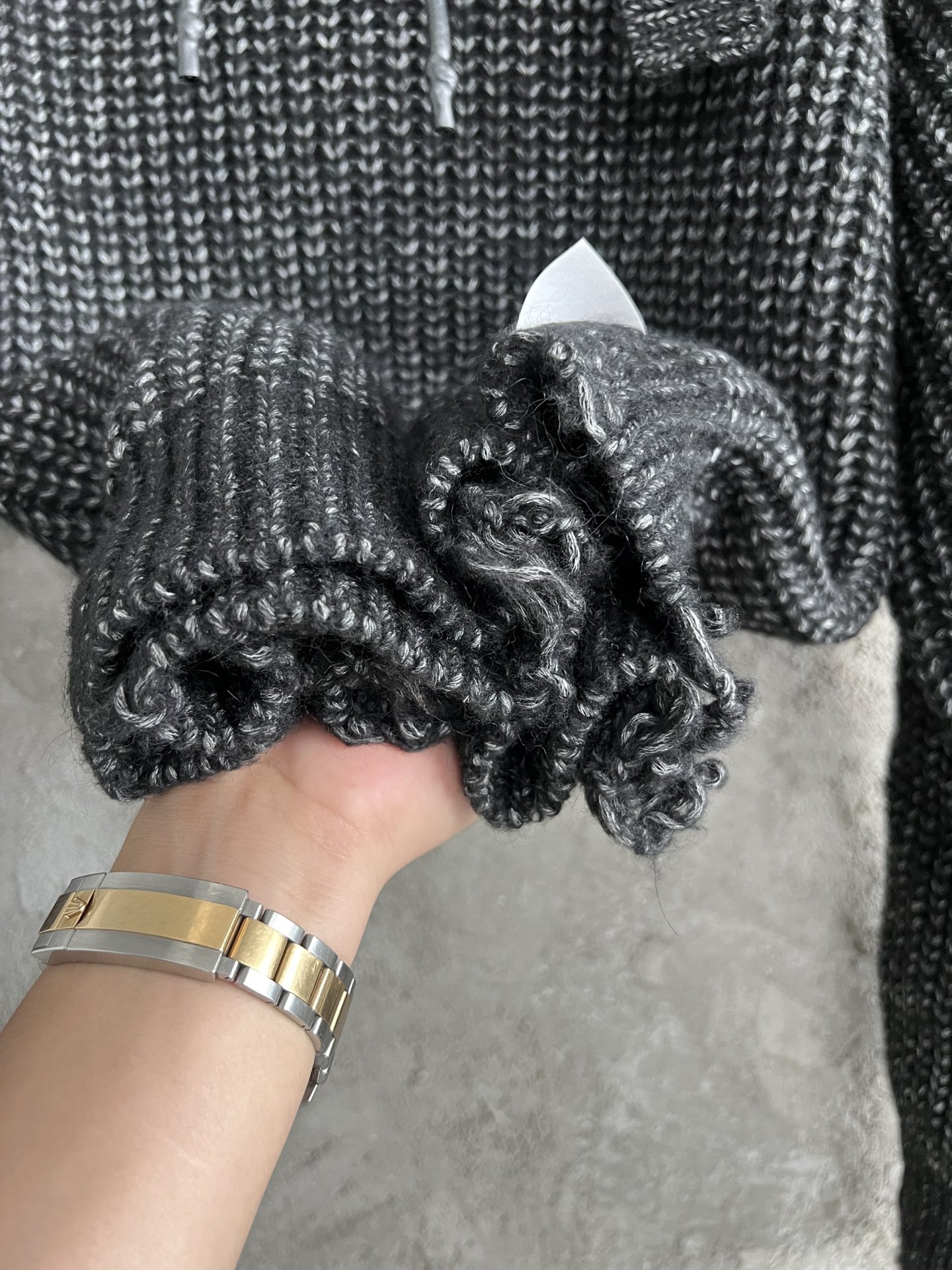 Maison MIHARA YASUHIRO Two-Piece Knit Pullover Hoodie In Mixed Fabric 7 i1669803981 7764 5