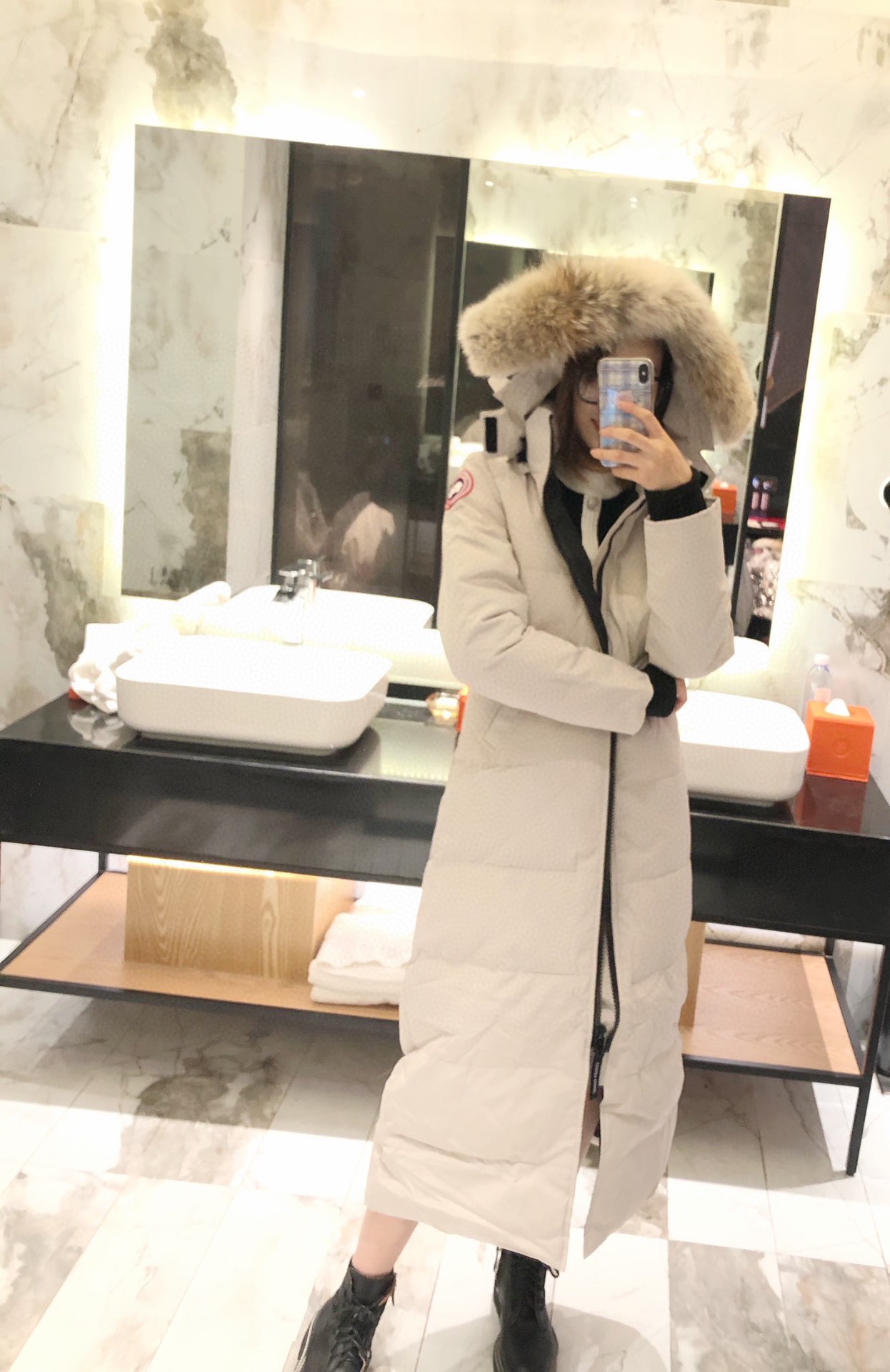 Canada Goose Vêtements Veste En Duvet Noir Gris Rouge Blanc Femmes Poil de lapin Duvet canard blanc Série hiver