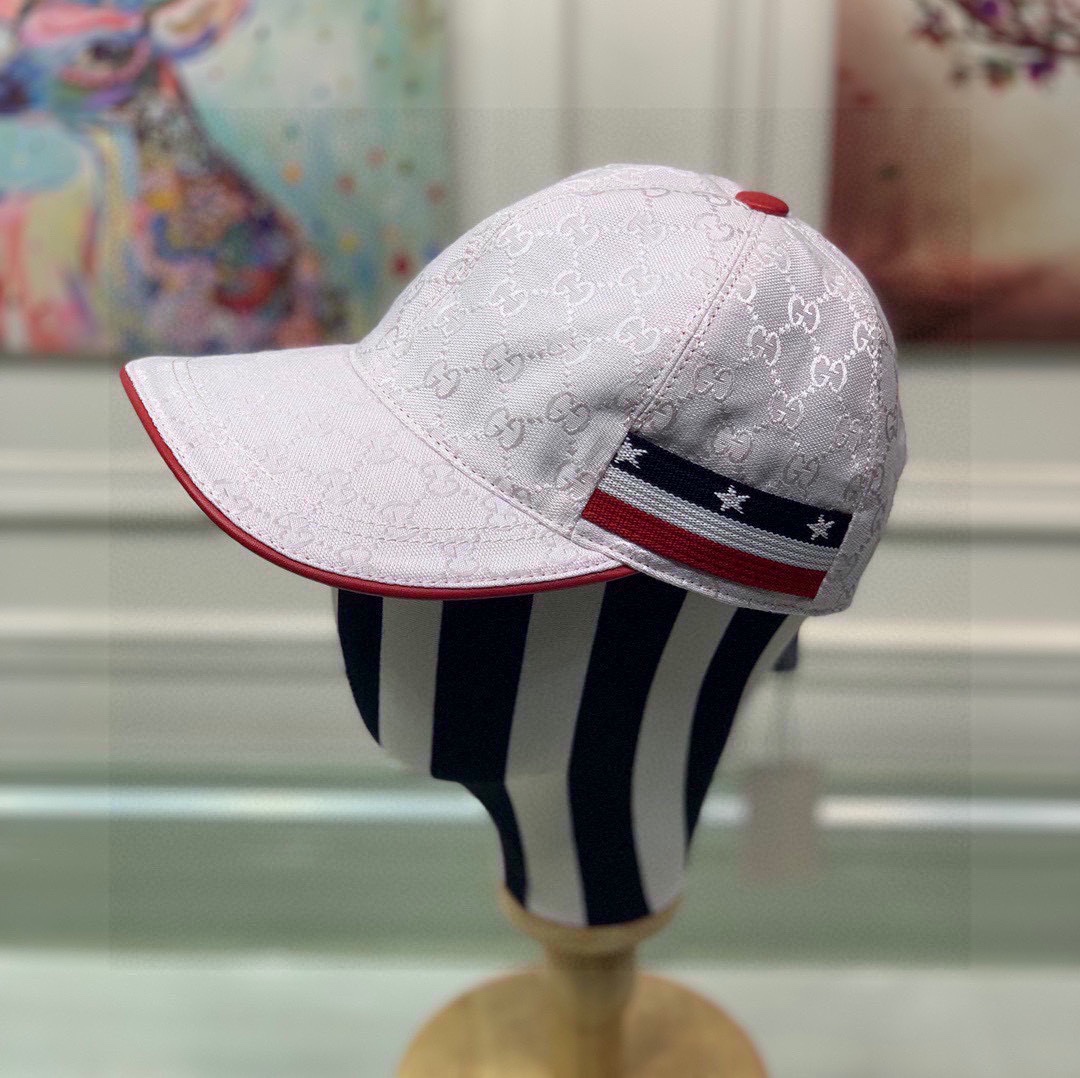 Gucci Store
 Hats Baseball Cap Unisex Canvas Cowhide