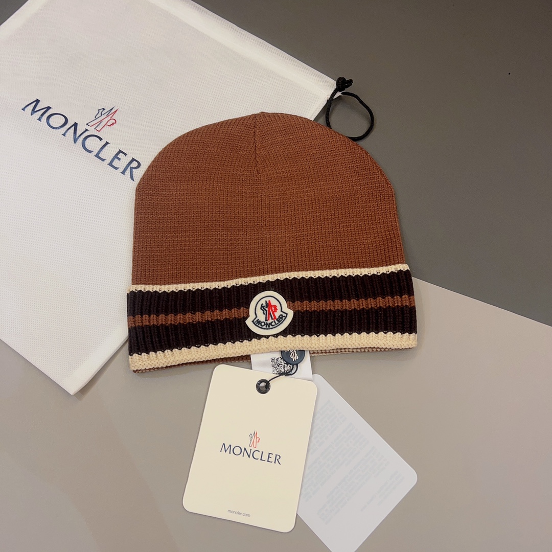 蒙口Moncler欧美冬季新款羊毛针织帽