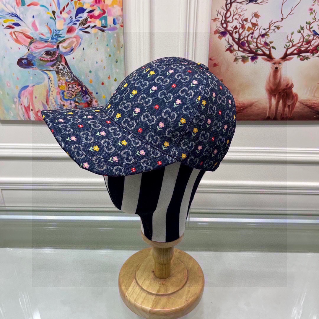 Gucci Floral Print Baseball Cap, Adjustable Unisex Design, Premium Quality
