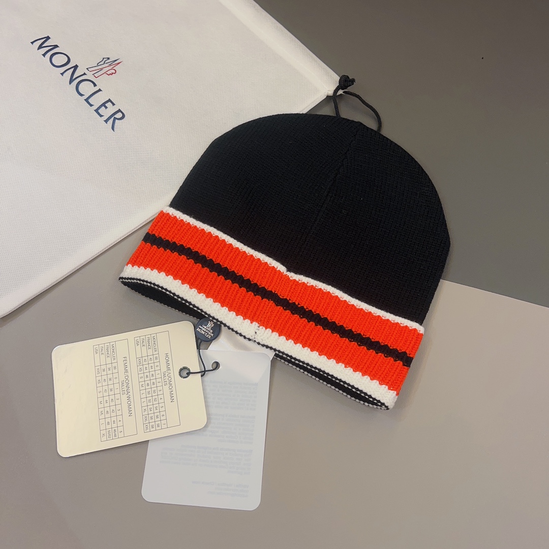 蒙口Moncler欧美冬季新款羊毛针织帽