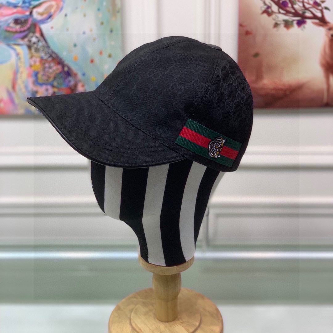 Gucci Hats Baseball Cap Embroidery Canvas Cowhide Fashion