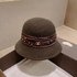 Valentino Hats Bucket Hat Straw Hat Black White Wool Fall/Winter Collection
