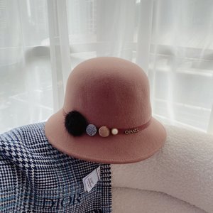 What 1:1 replica Chanel Hats Bucket Hat Straw Hat Black White Wool