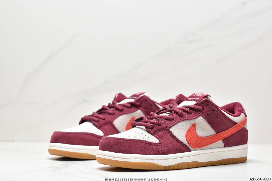 140 Skate Like a Girl x 耐克/Nike SB Dunk Low 和平酒红联名灯芯绒低帮DX4589-600