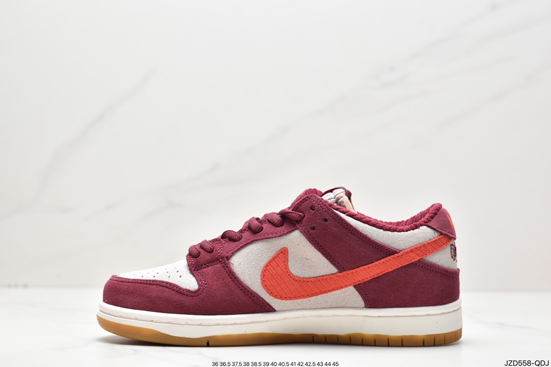 140 Skate Like a Girl x 耐克/Nike SB Dunk Low 和平酒红联名灯芯绒低帮DX4589-600