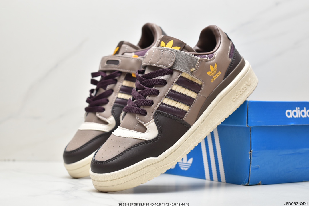 Adidas Clover Originals Forum 84 Low Roman Series Velcro Low Help HQ6937