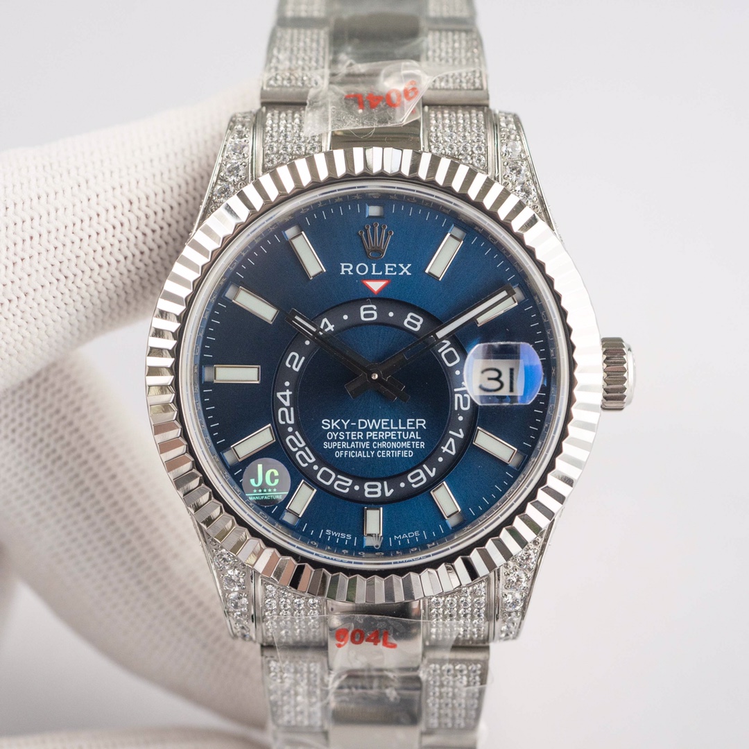 Rolex Sky Dweller Watch Blue Automatic Mechanical Movement