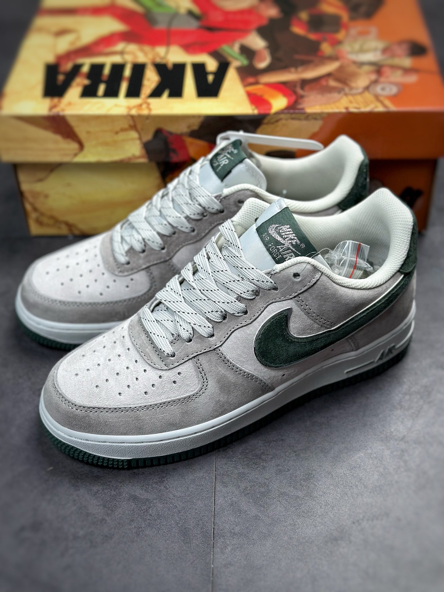 250 Nike Air Force 1 Low 07 SU19 麂皮灰绿 DF3966-723