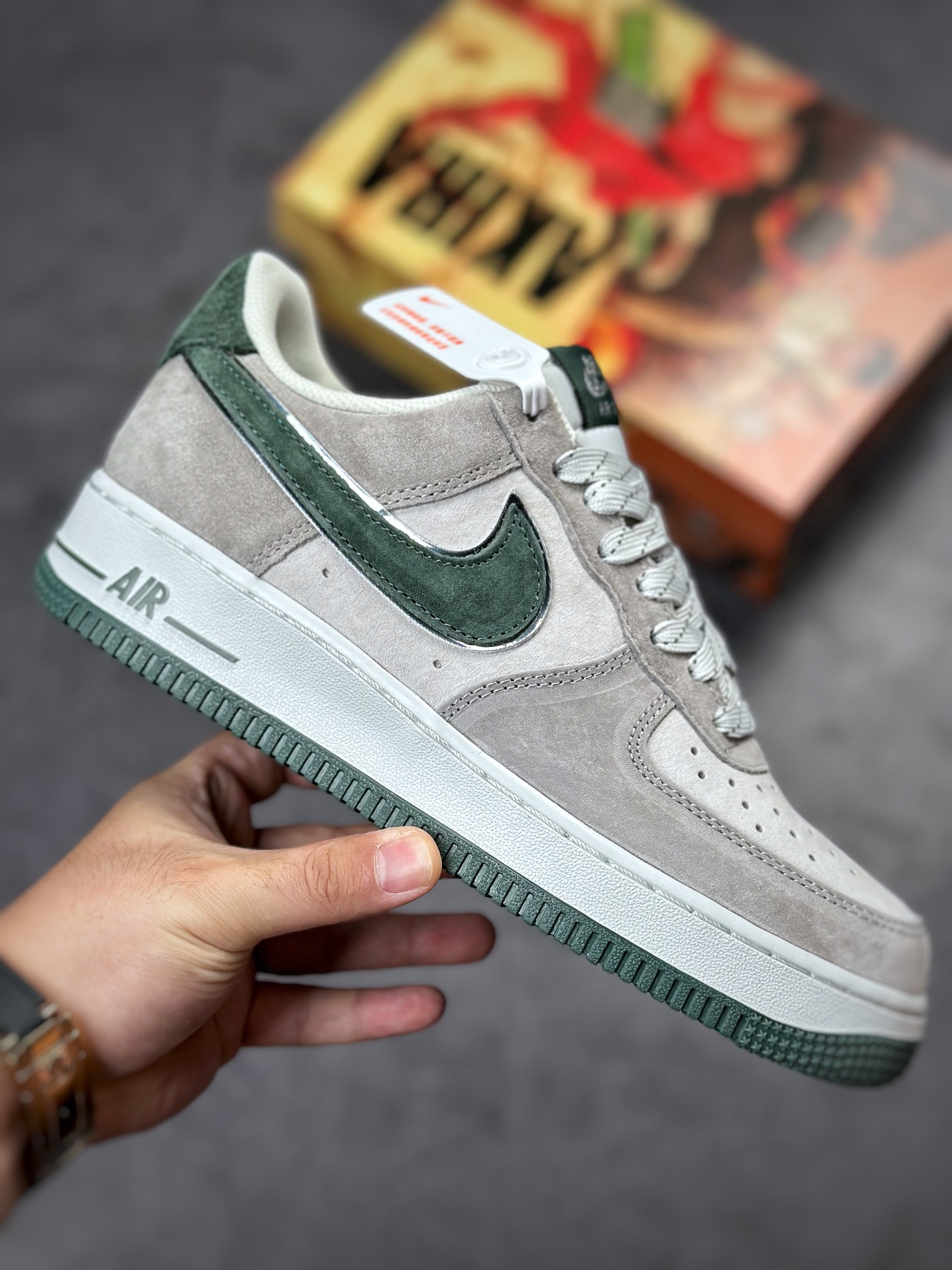 250 Nike Air Force 1 Low 07 SU19 麂皮灰绿 DF3966-723