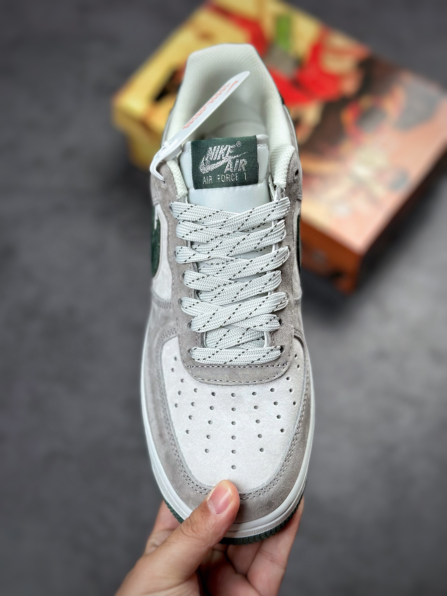 250 Nike Air Force 1 Low 07 SU19 麂皮灰绿 DF3966-723