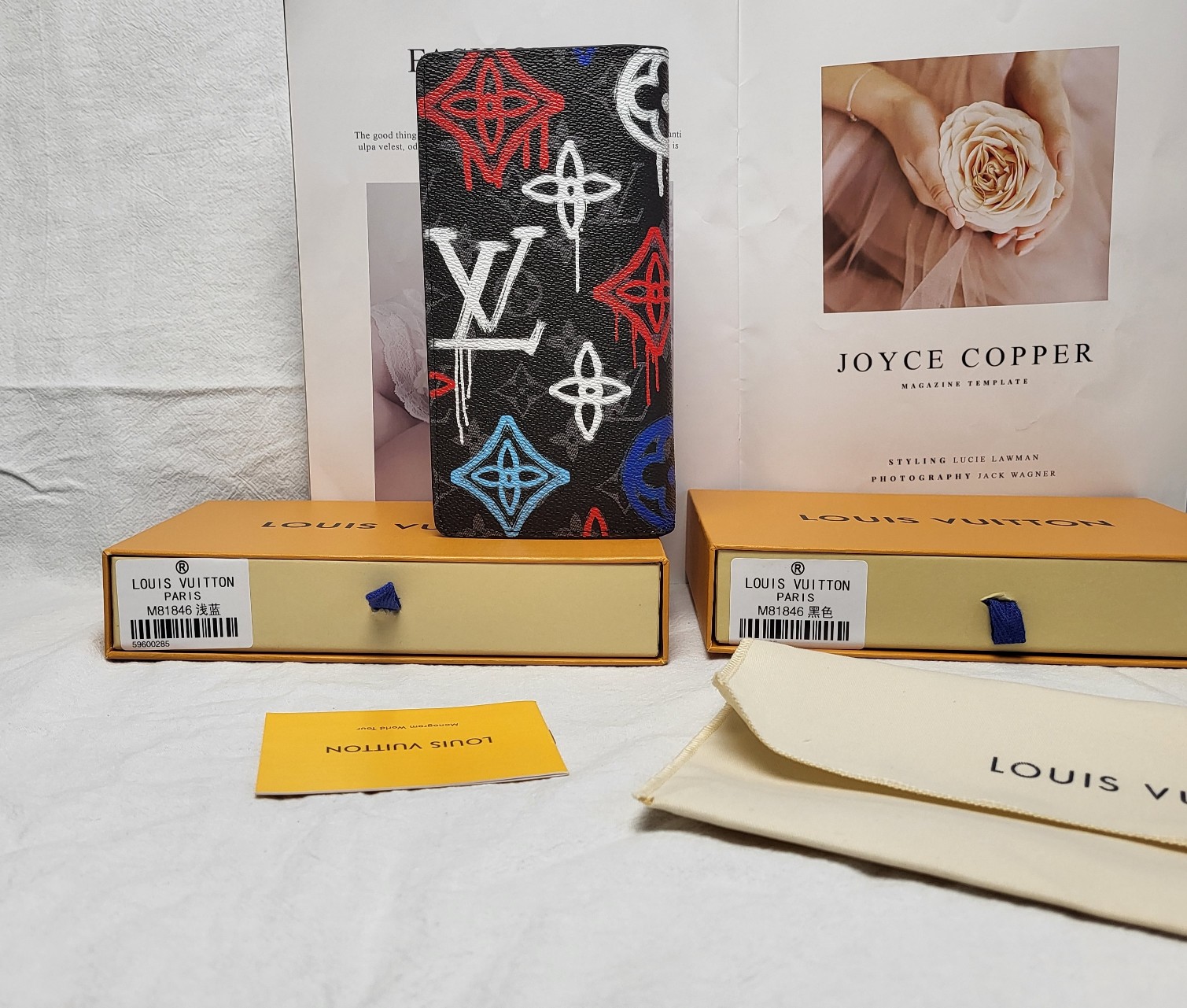 Bifold wallet side view