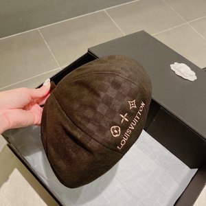 Louis Vuitton Hats Berets Black Khaki