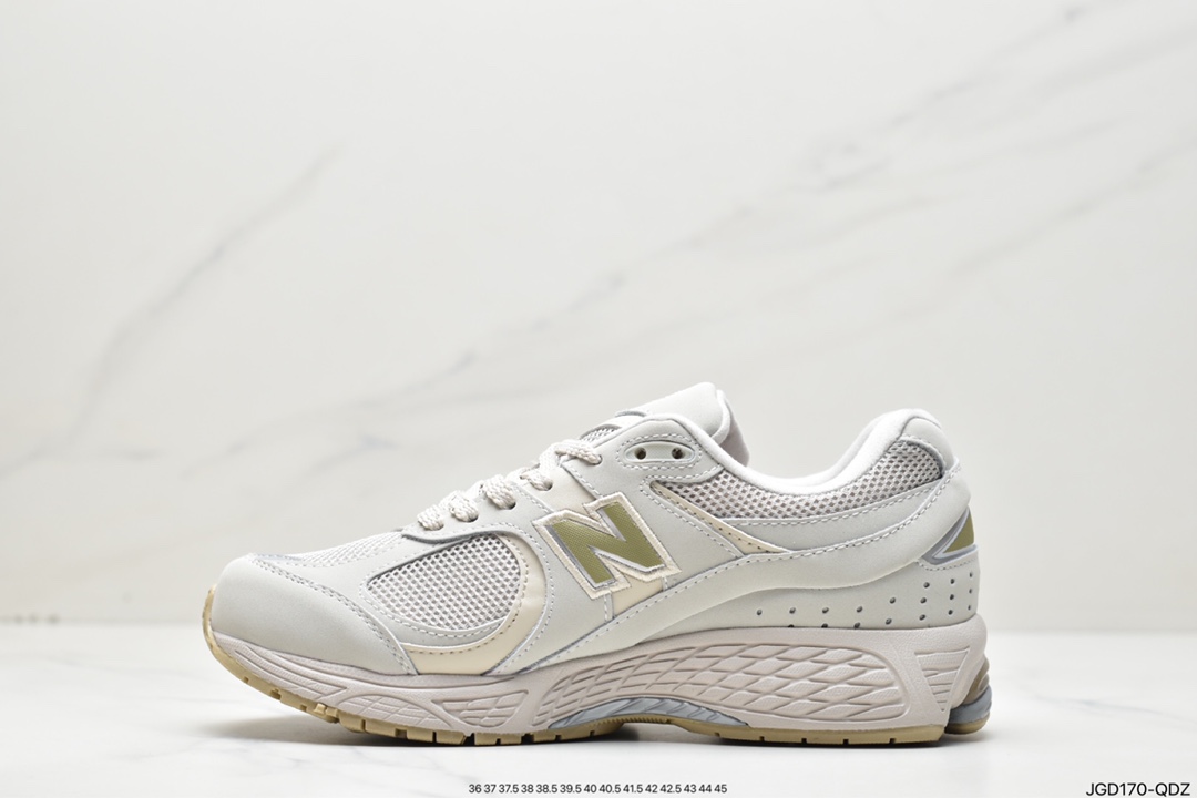 NB ML2002 Series Retro Daddy Style Casual Sports Jogging Shoes ”Leather Light Beige Gray” M2002R3