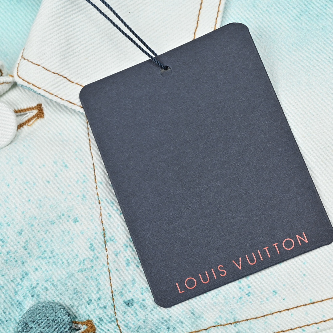 280 Louis Vuitton 22FW 碎冰蓝泼墨牛仔外套