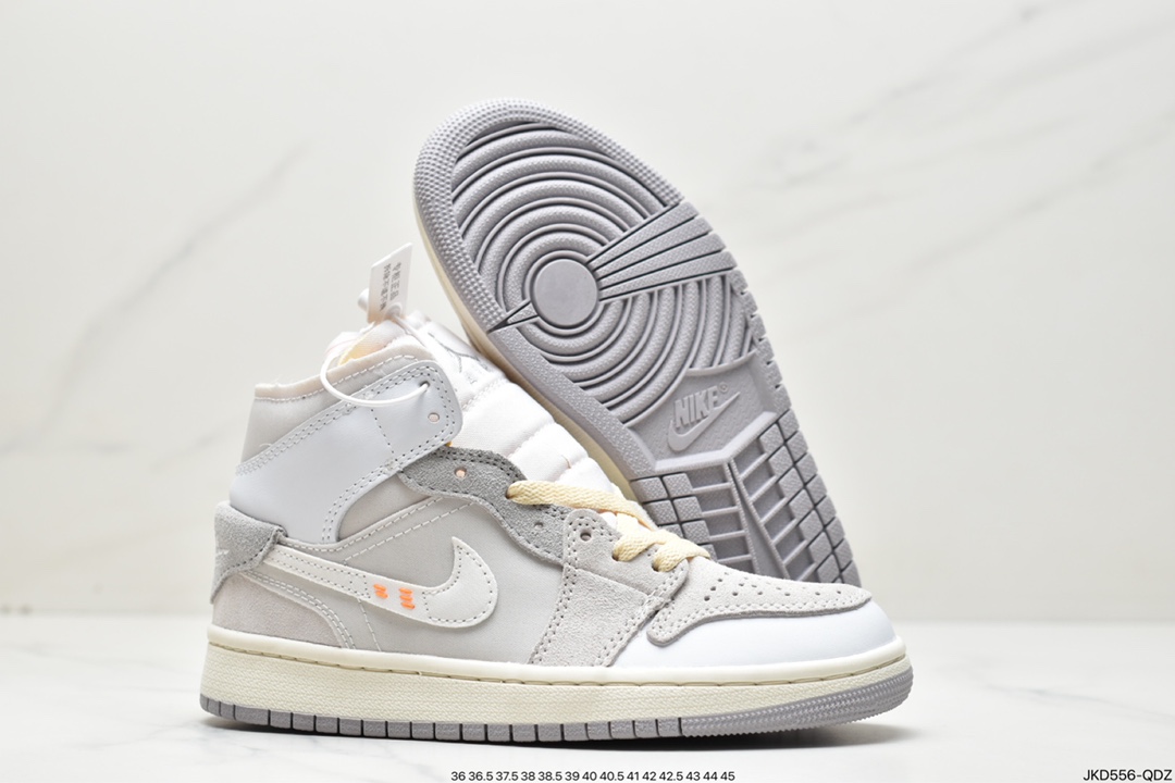 160 乔丹Air Jordan I Mid 'White and Phantom' 以 “inside out” 结构为灵感DM9652-100